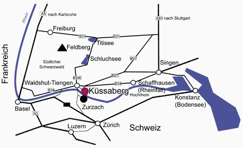 Übersichts- und Lageplan Landkreis Waldshut